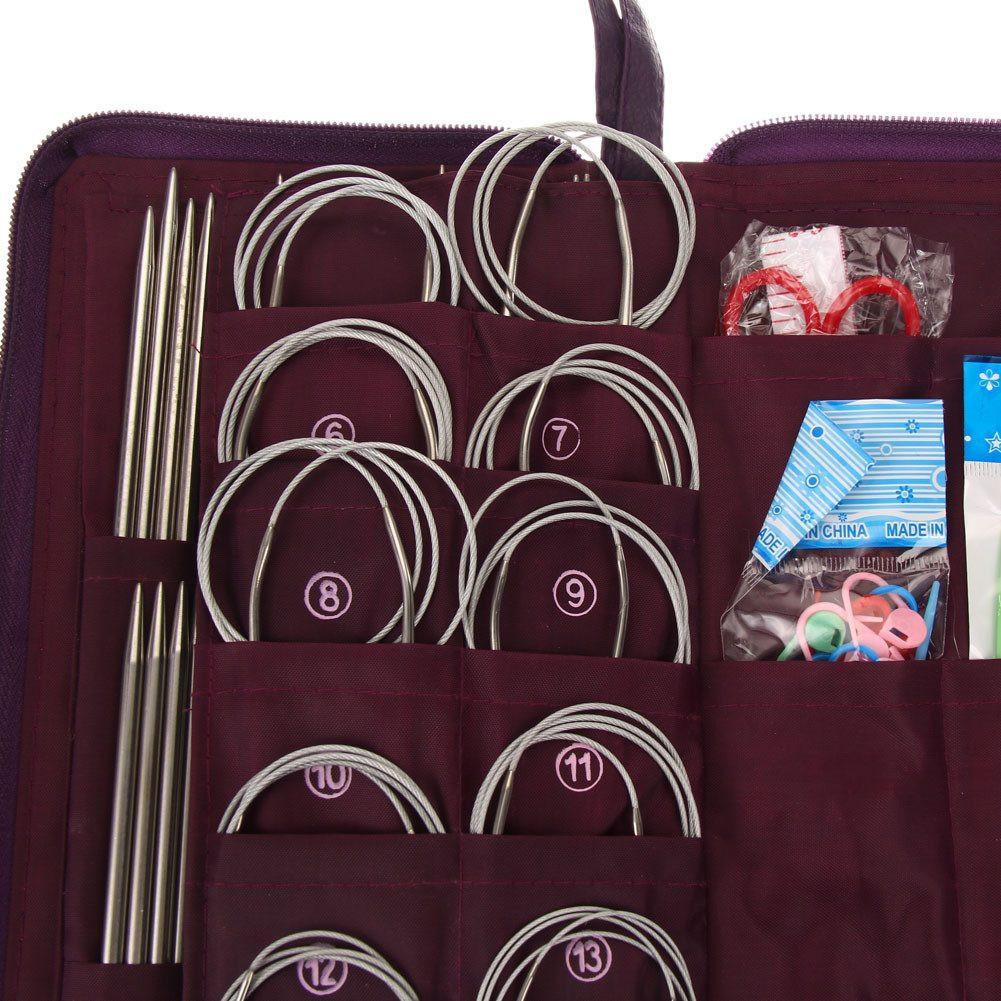 CraftsCapitol™ Premium Knitting Tote Bag Travel Yarn Storage