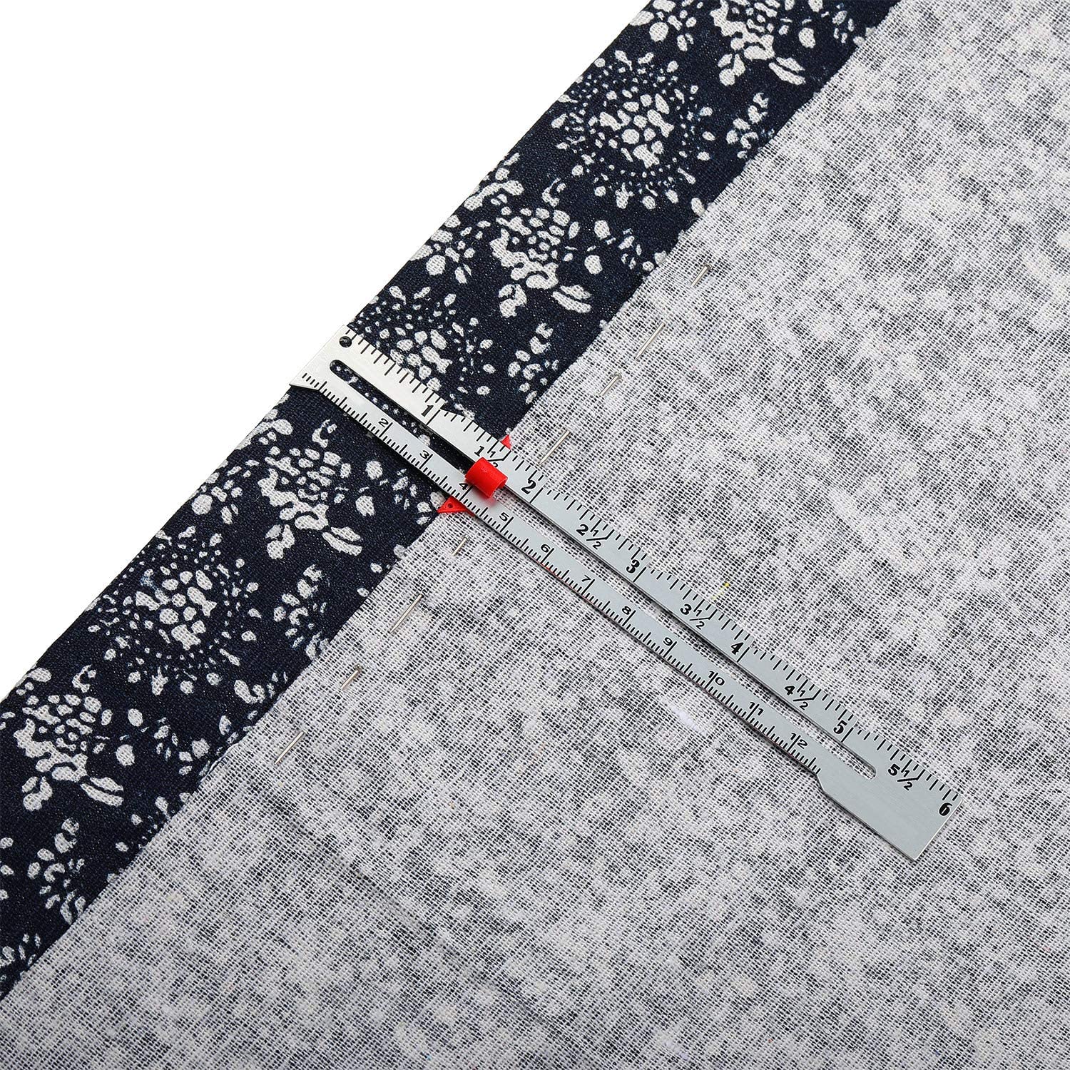Sliding Gauge Sewing Measuring Tool Stainless Steel Quilting Ruler for  Knitting Crafting Sewing Beginner Hemming Measuring(6)