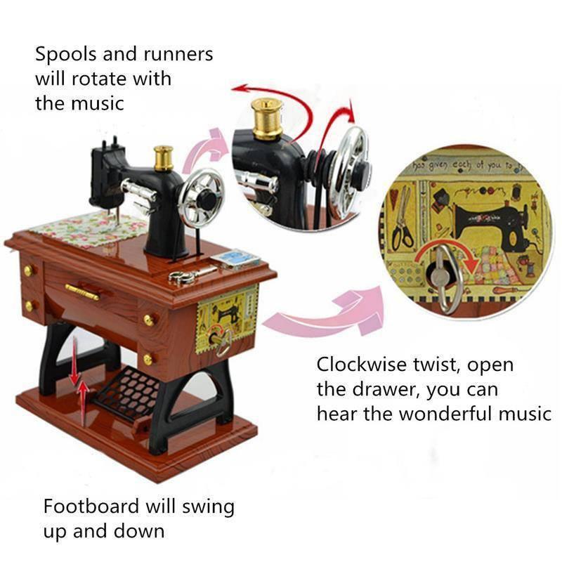 CraftsCapitol™ Premium Sewing Machine Music Box